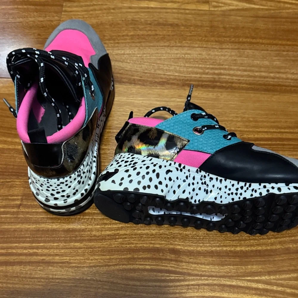 Steve Madden Black, Pink, and Blue Women's Sneakers - Picture 3 of 3
